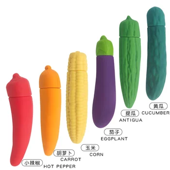Produse pentru adulți Silicon Vegetal Masturbari Stick Mini AV Vibrator Femei Distractiv Productssexy Jucarii Penis artificial Vibratoare Pentru Femei