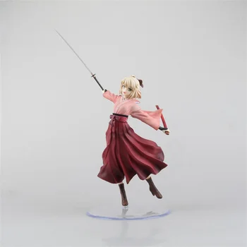 Anime Fate Stay Night Sabie Okita Souji Cherry Blossom PVC figurina de Colectie Model de Păpușă Jucărie 18cm
