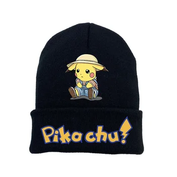 Anime Pikachu Tricotate Pălărie Pokemon de Cauzalitate Drăguț Caldă și Rece-dovada Palarie Toamna și Iarna Moda Pălărie Cosplay