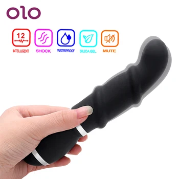 OLO Dildo Vibrator 12 Frecvență G-spot Masaj Clitoris Vagin Stimulator de sex Feminin Masutrbator Jucarii Sexuale pentru Femei Silicon