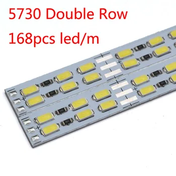 100buc/lot CONDUS linie dublă greu bar de striptease lumina 12v lumina bar 168pcs LED-uri/M 5630/5730 bar de striptease bijuterii contor lumina greu