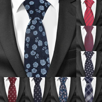Moda Florale Gât Cravate pentru Barbati Casual cu Dungi Slim Leg Gravatas 6cm Latime Skinny Barbati Cravate Corbatas Bărbați Cravate De Nuntă