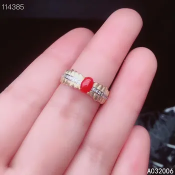 KJJEAXCMY fine bijuterii argint 925 incrustat naturale de coral roșu inel delicat nou de sex feminin inel de piatră prețioasă sprijin popular test