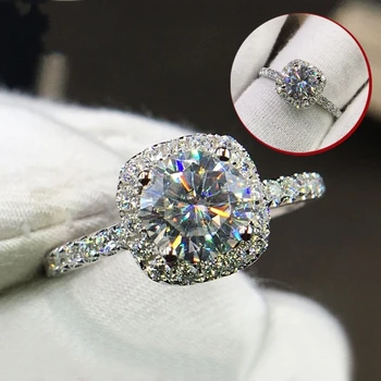 Moda plin de grație Deget Inelul Promit Inele de Nunta de Argint 925 Umplut CZ Două Inele Pentru Femei, Bărbați Bijuterii de Cristal Cadou