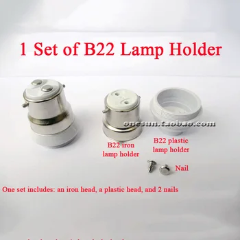 B22 soclul pentru Bec LED Lampă Cupa 1 Set de Cap de Fier și Cap de Plastic