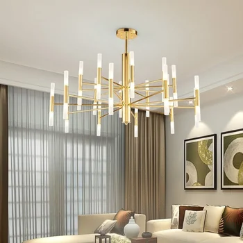 Modern Designer de Moda, Aur Negru Led pentru Tavan Art Deco Suspendat Candelabru Lumina Lampa pentru Bucatarie Living Dormitor la Mansardă