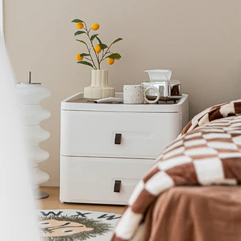 Simplu Designer Noptieră Nordic Depozitare Moderne Dormitor Noptieră Alb Superior Tabelul De Chevet Chambre De Mobilier De Acasă
