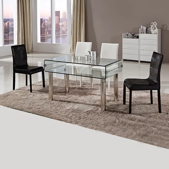 Sticla masa si scaun combinație de întâlnire, de recepție, de stocare, simplu, minimalist modern, masă, restaurant