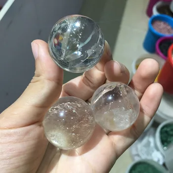 3pcs energie de cristal drăguț dimensiune pietre naturale și minerale clar cuarț mingea cristale din sfera elimina energia negativa