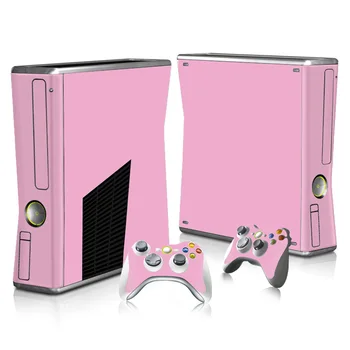 Culoare roz Întregul Corp de Protecție Vinil Piele Decal Acoperire pentru Microsoft Xbox 360 Consola Slim controller Piei Folie Autocolant