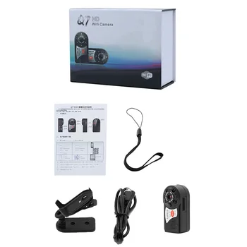 Q7 1080P Wireless Wifi Webcam Mini aparat de Fotografiat Inteligent Acasă Protecție de Securitate aparat de Fotografiat Infraroșu Viziune de Noapte de Detectare a Mișcării Card TF