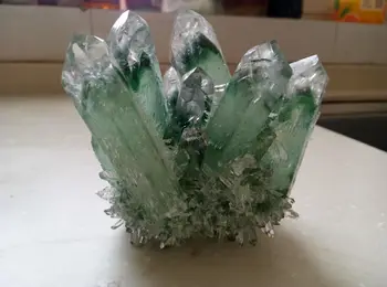424G Noi Găsiți Verde Natural Phantom Cristal de CUARȚ Cluster Specimen