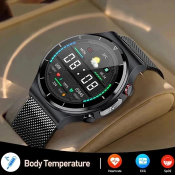 2022 Ceas Inteligent Bărbați ECG+PPG Tensiunii Arteriale Rata de Inima Ceas IP68 rezistent la apa Tracker de Fitness Smartwatch Temperatura Corpului Ceas