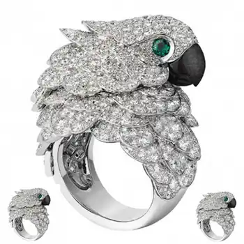 Creatoare de moda bufnita punct de femei inel papagal Vultur exagerat full-ring dimensiuni de 6-10