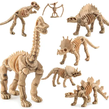 12buc/set Mini Arheologie Jurassic Dinozaur Fosil Schelet Figura Lume Jucarii Model Britanie Parcul Lumea jucărie de Învățământ Pentru Copii