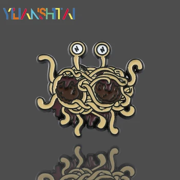 Flying Spaghetti Monster Brosa Desene Animate Formă De Caracatiță Taitei Broșe Femei Broșă Moda Email Brosa Bijuterii