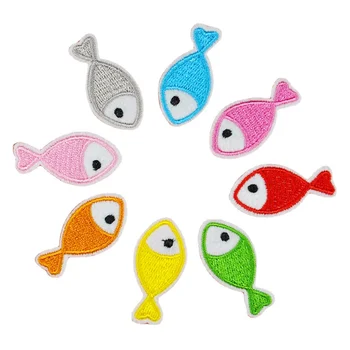 1buc Pește Insigne Patch-uri pentru Copii Îmbrăcăminte de Fier, Patch-uri Brodate Aplicatiile de Fier Coase pe Patch-uri de Cusut Accesorii pentru Haine DIY
