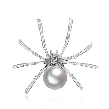 Moda Pearl Exagerat Spider Broșe pentru Femei și Fete Drăguț Forma de Insecte Broșă Pin Îmbrăcăminte Haina de Costum Accesorii Cadou