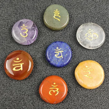 Fierbinte de Vânzare Cele Șapte Chakre Naturale Cristal Bijuterie Agat Șapte Chakra Yoga Piatră Simbol pentru Acasă Decorare Cadou