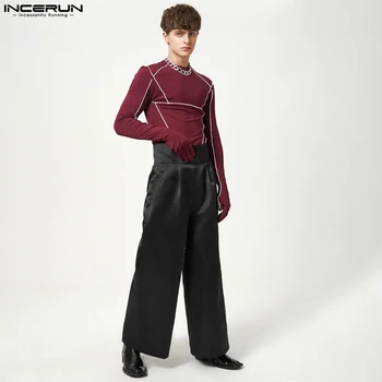 Stil American Bărbați Confortabil Petrecere Casual All-meci Pantaloni Lungi de Moda Solidă Talie Mare Pantaloni Drepte S-5XL INCERUN 2022