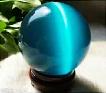 4-10cm Naturale cerul albastru ochi de pisica glob de cristal divinație energie minge de piatra fotografie decorative mingea