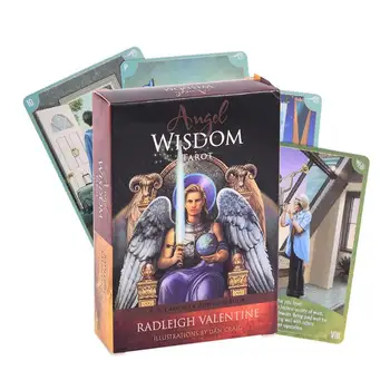 NOI 78PCS Cărți de Tarot Pentru Angel Înțelepciune Petrecere de Familie Tabla de Joc Versiunea în limba engleză Jocuri Soarta Divinație Carte