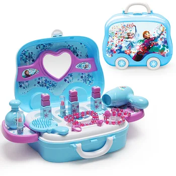 Disney fete machiaj Congelate valiza de joacă pentru copii, simulare masa de toaleta jucărie set cadou de ziua de nastere