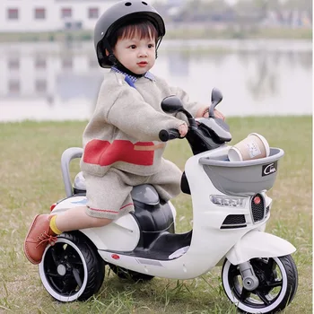 Copii Motocicleta Electrica Copii în aer liber, Jucării Drăguț Auto Copii, Tricicleta Echitatie Încărcare Joc de Masini pentru Copii La Plimbare Pe