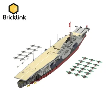 Bricklink Idei MOC Germania Graf Zeppelin Kriegsmarine Militare 76042 Battleship Blocuri Cu Motor Copii Cărămizi Jucarii
