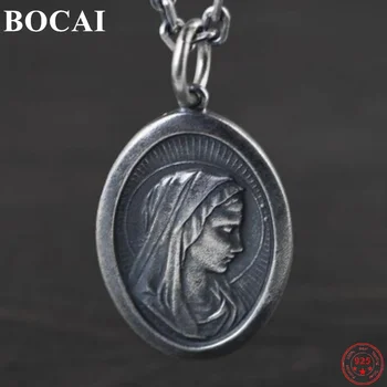 BOCAI S925 Argint Pandantiv pentru Barbati Femei 2022 Cadou de Crăciun de Moda Noua Simplitate Primitivă Portret Silverl Bijuterii