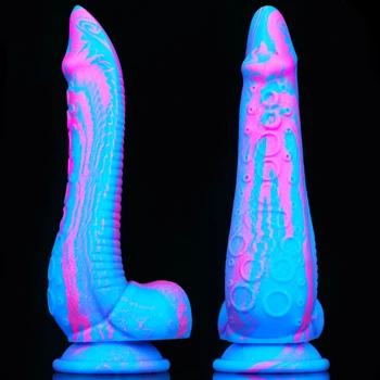 Caracatita Vibratoare Fantezie Realist Dop De Fund Jucarii Sexuale Pentru Femei Moi Vaginale Masaj Mari Anal Margele De Silicon Lichid Penisul Sex-Shop
