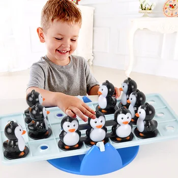 Echilibrul PenguinPuzzle Joc Montessori Matematică Învățământ Masa de Petrecere pentru Copii, Jocuri Logica Formării Inteligenței Balansoar Jucarii
