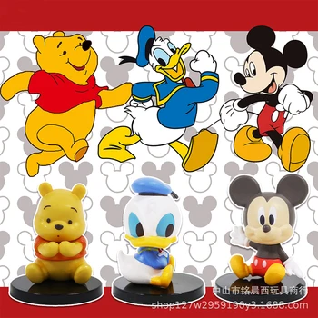 Mickey Model Disney Figura De Desene Animate Donald Duck, Winnie Statuie Decor Papusa Drăguț Interior Birou De Top Ornament Păpuși Jucărie Cadou