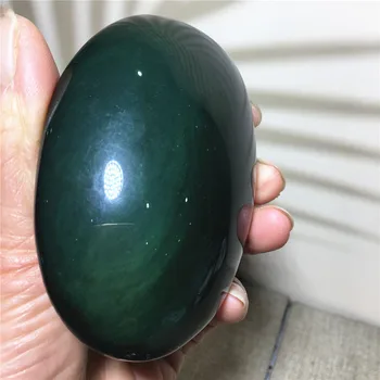 Verde Natural Obsidian Pietre Pretioase Palma Tratament Reiki Negru Exemplare Pietre Cadou Home Decor Vindecare Chakra Cristale De Cuarț