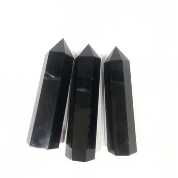 Piatră Prețioasă Naturale Cristale Pietre De Vindecare Negru Obsidian Punct Pentru Decor Acasă