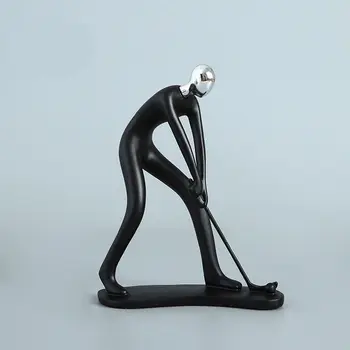 [Meșteșuguri] Abstracte Moderne de Sculptură Sport de Golf, jucător de Golf figura model Statuia Arta Sculptură Rășină Figurine Decoratiuni Acasă