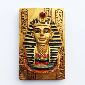 QIQIPP Egipt suveniruri turistice de creație tridimensională rasina de artizanat Faraon autocolante magnetice frigider autocolante