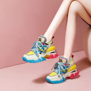 Femei Adidasi Platforma Crește Înălțimea Respirabil Confortabile, Toate-Meci de Super-Populare de Moda Pantofi Casual Femei Vulcanizat