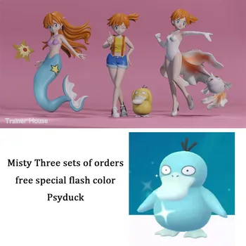 Pre-Vânzare Original Antrenor Casa Pokemon Carte Cu Poze 1/20 Scaleworld Speciale Rochie Sirena Misty Limitat Figura Model De Jucărie