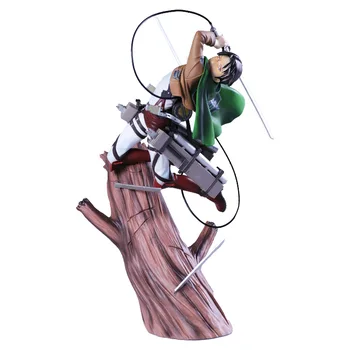 Atac Pe Titan Acțiune Figura Pulchra Levi Ackerman Stil de Luptă 28CM Figura de Acțiune de Colectare de Jucării Modelul Cadou