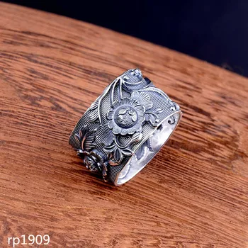 KJJEAXCMY Boutique Jewelryar 999 Argint Pur Doamnelor Flori Deschise Inel de Noi Produse