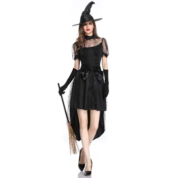 COSPLAY Femei Costum de Vrajitoare pentru Adulti Femei Moment Magic vrăjitoare Costum Vrajitoare Halloween fantoma de Lux Rochie de doliu