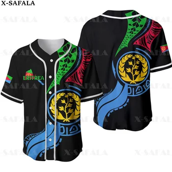 ERITREEA AFRICA de SUD STEMA Dragoste de Țară Steag Imprimat 3D Baseball tricou Tricou Barbati Topuri Tricou Supradimensionat Streetwear-3