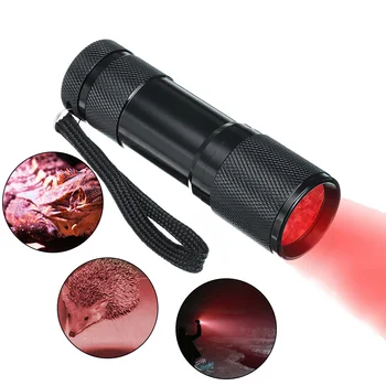 625nm Roșu Lighitng Lanterna Mini-9LED Lanterna Împotriva Deteriorarea Vederii Lectură Astronomie Hărți Stele Conservarea Viziune de Noapte