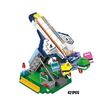 Idei MOC Plimbari Parc de Distracții Mini nave Spațiale Model de Bloc de Joaca loc de Joaca Caramida Jucarii Pentru Copii Cadou de Crăciun