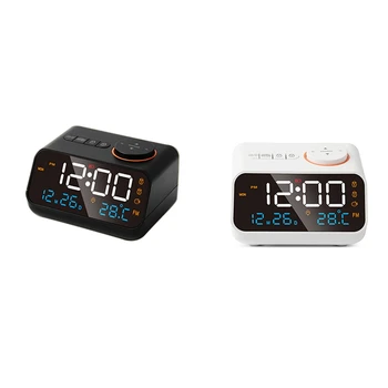 Ceas cu alarmă Cu Radio Digital cu LED-uri Ceas Dual USB de Încărcare de Dormit Timer 12/24Hr Amânare de Trezire,