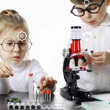 FBIL-1200 de Ori Microscop Jucării de Școală Primară Biologice Experiment de Echipamente Copii Jucarii Educative Microscop Kit