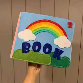 Montessori Pânză de Carte Pânză Copii 3D Poveste de Copii mici de Învățare Timpurie Mamă-copil Interactive de Cunoștințe, Dezvoltarea de Jucării