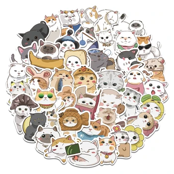 10/62PCS Pisici Drăguț Autocolante de Desene animate de Animale Decalcomanii de Copii Jucărie DIY Jurnal Sticla de Apa Valiza Album de Telefon Laptop Autocolant