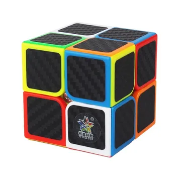 Yuxin Fibra de Carbon Autocolant 2x2x2 Viteza Magic Cube 2*2 Cubo Magico 2x2 Buzunar Mini Puzzle Cub de Jucărie Pentru Copii Cadouri